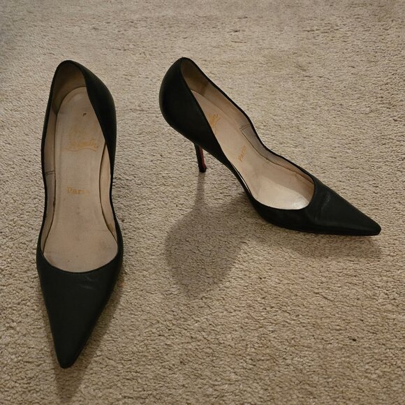 Christian Louboutin Black Pumps Size 38 - Picture 1 of 3